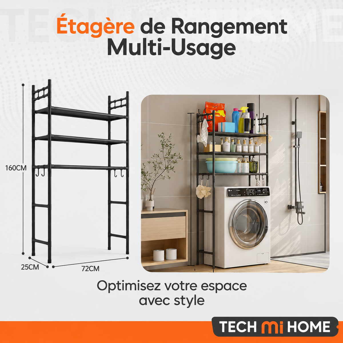 Étagère de rangement machine à laver