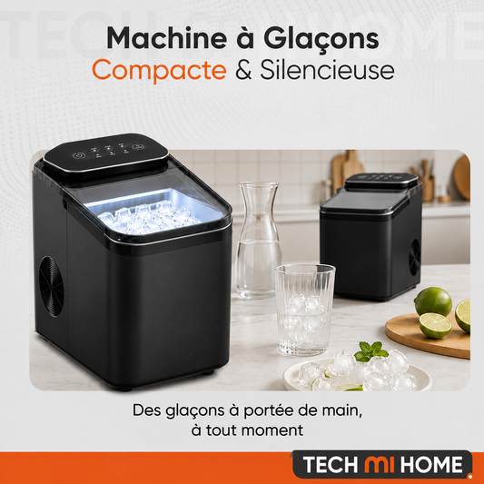 Machine à glaçons compacte et silencieuse