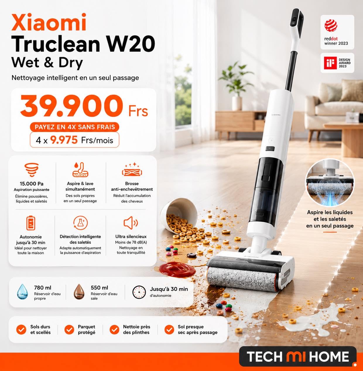 Xiaomi Truclean W20 : prix et points forts — visuel Tech Mi Home NC