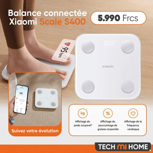 Xiaomi Scale S400 : prix et points forts — visuel Tech Mi Home NC
