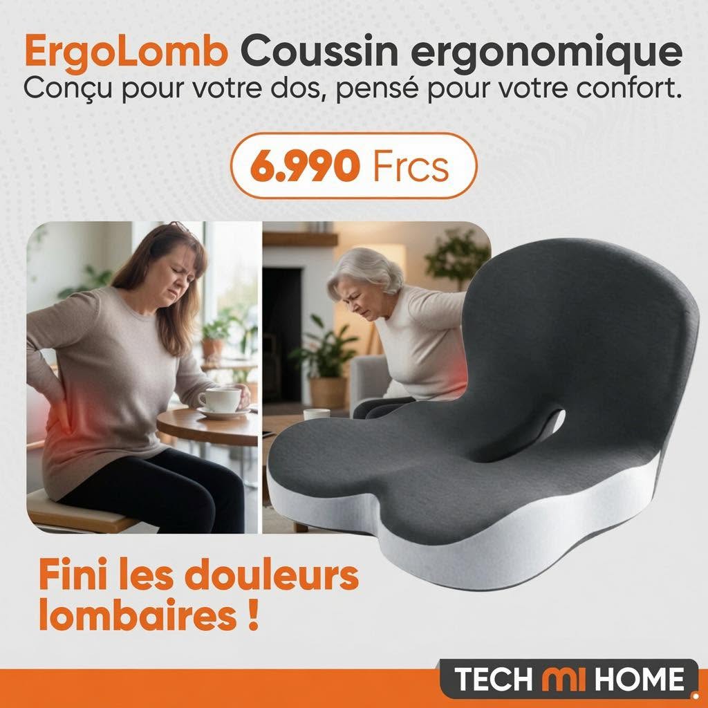 Coussin ErgoLomb : prix et points forts — visuel Tech Mi Home NC 2