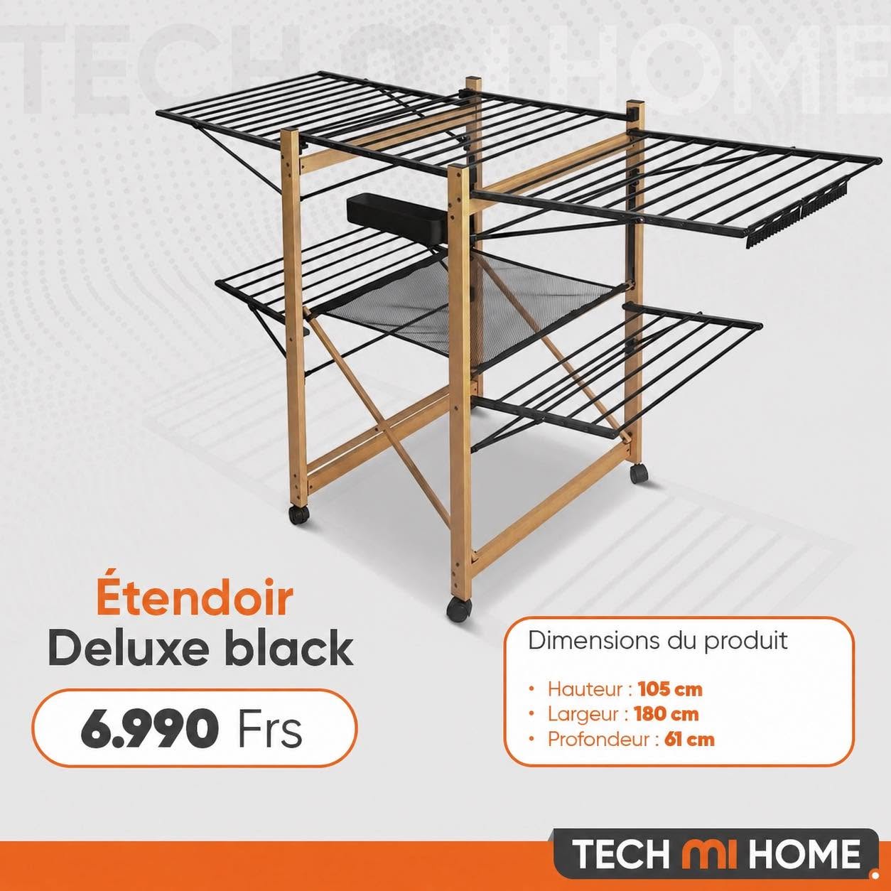 Étendoir Deluxe Black : prix et points forts — visuel Tech Mi Home NC